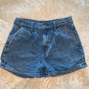 blue denim jean shorts